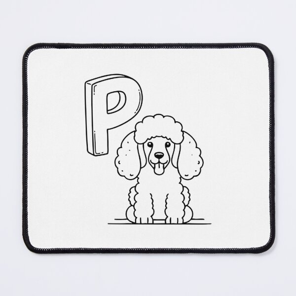 Item preview, An illustration of letter P stand for poodle designed and sold by rasagamastore.