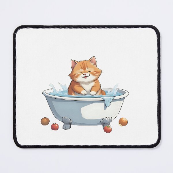 Item preview, cat in a bathtub designed and sold by MinezJi15.