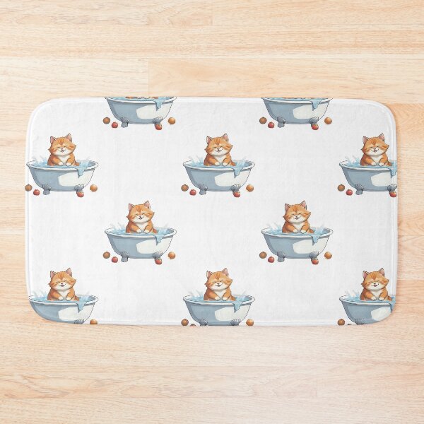 Item preview, cat in a bathtub designed and sold by MinezJi15.