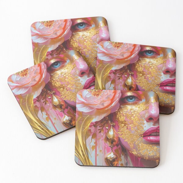 Item preview, Abstract - Pink & Gold series n°23077 designed and sold by AKANKEDESIGN.