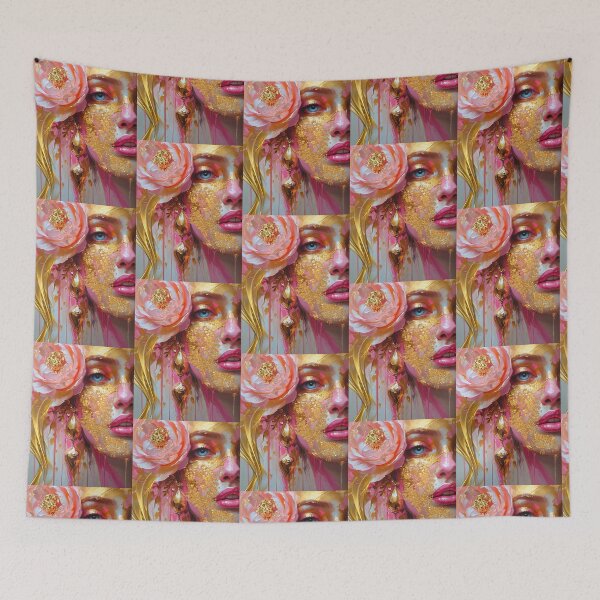 Item preview, Abstract - Pink & Gold series n°23077 designed and sold by AKANKEDESIGN.