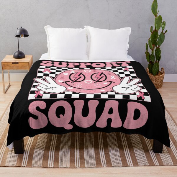 Item preview, Support Squad Breast Cancer Awareness Pink Ribbon Smile Face designed and sold by brynatshop.