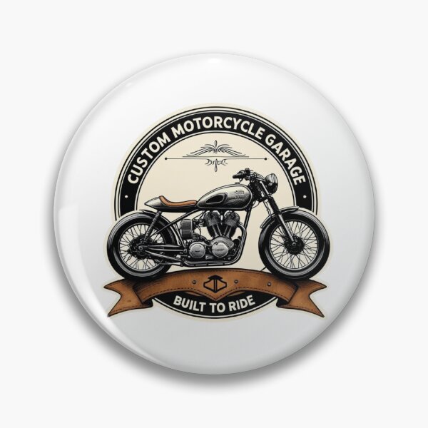 Artikelvorschau, Custom Motorcycle Garage – Vintage Cafe Racer Abzeichen T-Shirt entworfen und verkauft von PP Shop.