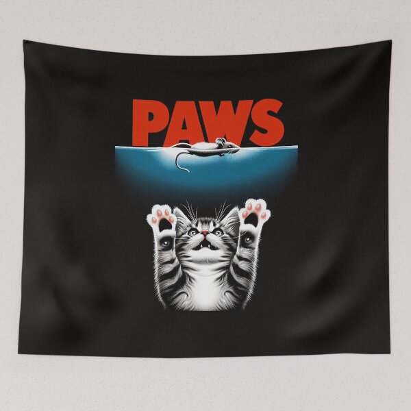 Item preview, PAWS – Funny Cat Parody Poster Design designed and sold by ArmyAbodo.