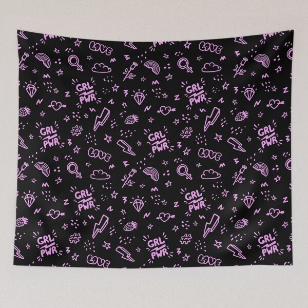 Item preview, Girl Power Women Empowerment Apparel & Accessories Pattern Black designed and sold by btjustokay.