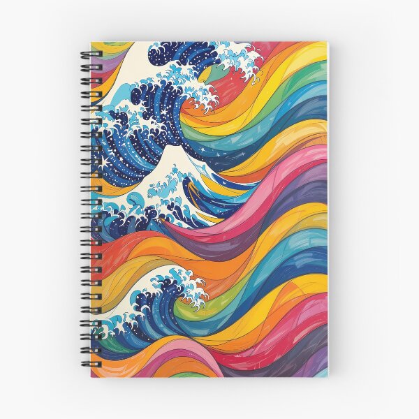 Item preview, Colorful Crayon Drawing Wave Illustration designed and sold by Ou-SunShine.