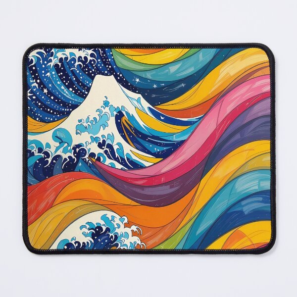 Item preview, Colorful Crayon Drawing Wave Illustration designed and sold by Ou-SunShine.