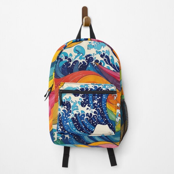 Item preview, Colorful Crayon Drawing Wave Illustration designed and sold by Ou-SunShine.