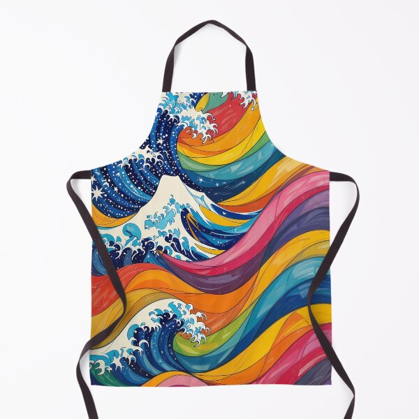 Item preview, Colorful Crayon Drawing Wave Illustration designed and sold by Ou-SunShine.