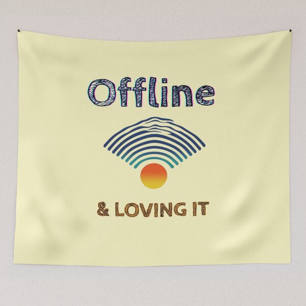 Item preview, Offline & Loving It – Sunset Wave Wi-Fi Shirt | Unplugged Summer Series designed and sold by PandiCom.