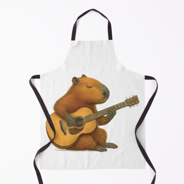 Item preview, Capybara Playing a acoustic Guitar designed and sold by CuteArtPack.