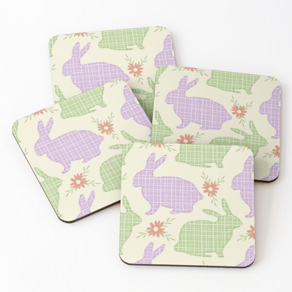 Item preview, Stitched Bunny Silhouettes with Gingham designed and sold by ImpalaMoon.
