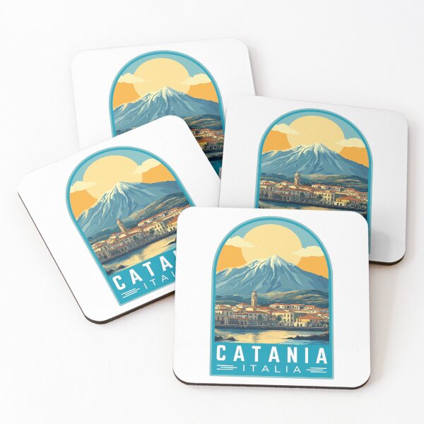 Item preview, Catania in Sicilia, Italy Vintage Travel Art Emblem designed and sold by MaateoDesign.