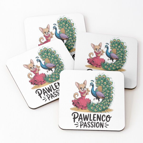 Item preview, Pawlenco Passion – Chihuahua and Peacock Flamenco Duo designed and sold by Petpixy.