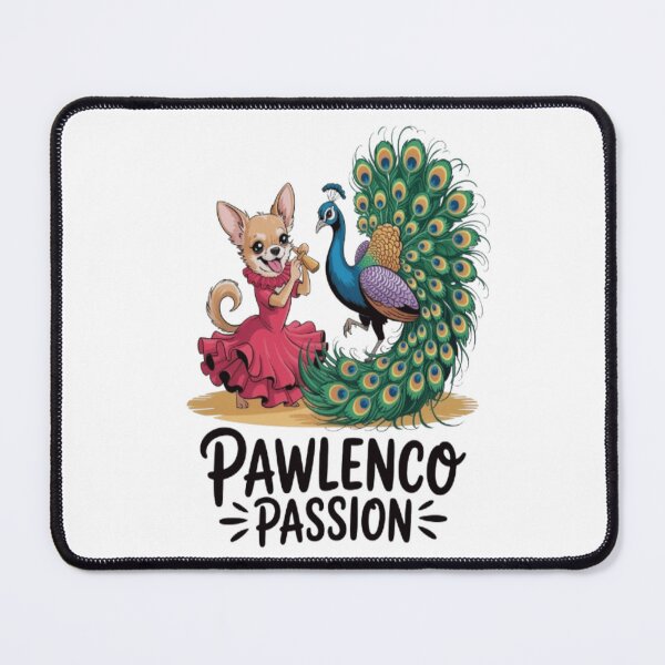 Item preview, Pawlenco Passion – Chihuahua and Peacock Flamenco Duo designed and sold by Petpixy.