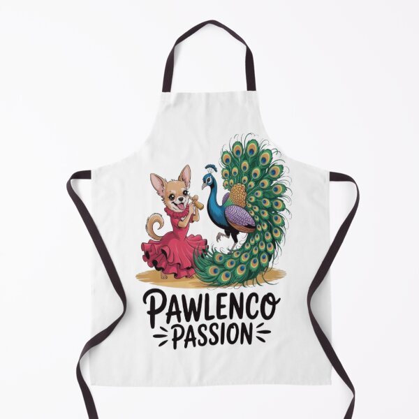 Item preview, Pawlenco Passion – Chihuahua and Peacock Flamenco Duo designed and sold by Petpixy.