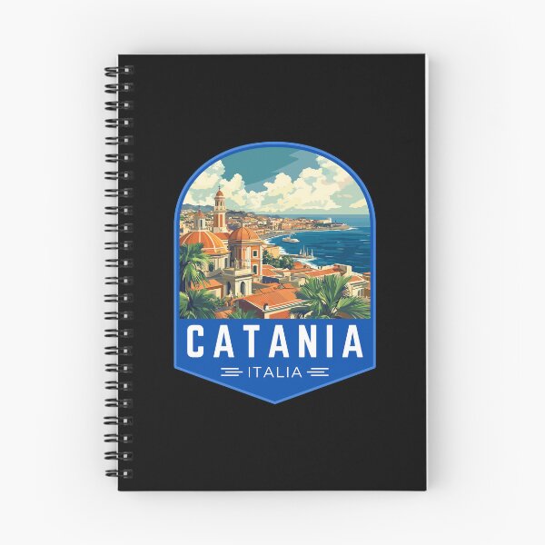 Item preview, Catania in Sicily, Italy Vintage Travel Art Badge designed and sold by MaateoDesign.