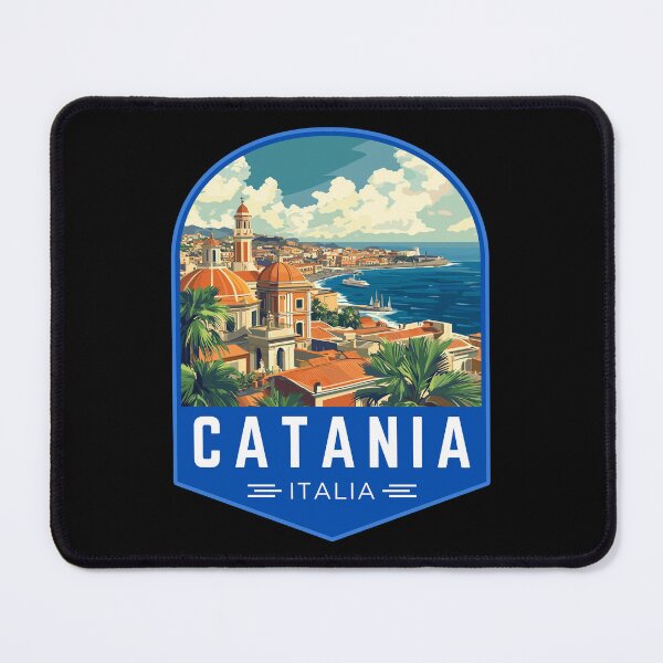 Item preview, Catania in Sicily, Italy Vintage Travel Art Badge designed and sold by MaateoDesign.