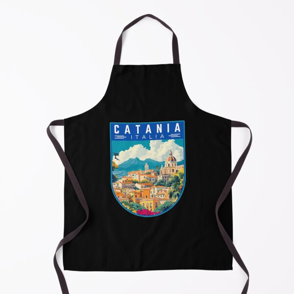 Item preview, Catania in Sicily Italy Vintage Travel Art Badge designed and sold by MaateoDesign.