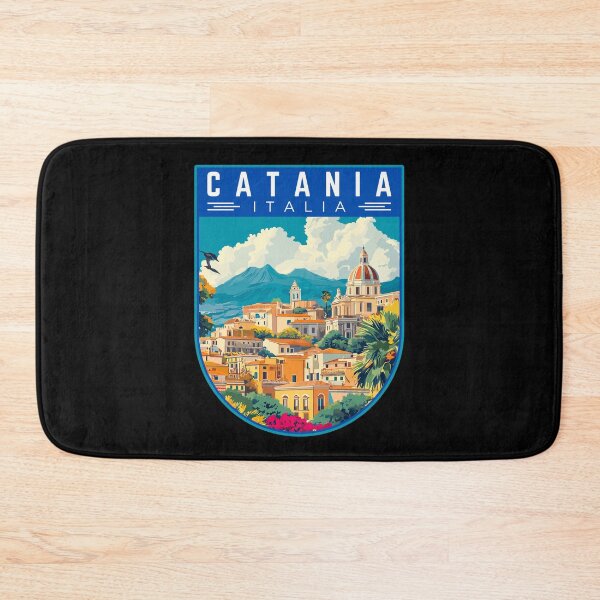 Item preview, Catania in Sicily Italy Vintage Travel Art Badge designed and sold by MaateoDesign.