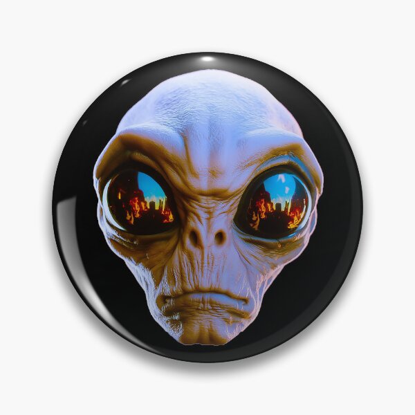 Item preview, Alien Invasion Reflected in Eyes Sci-Fi UFO designed and sold by Amanda's Factory.