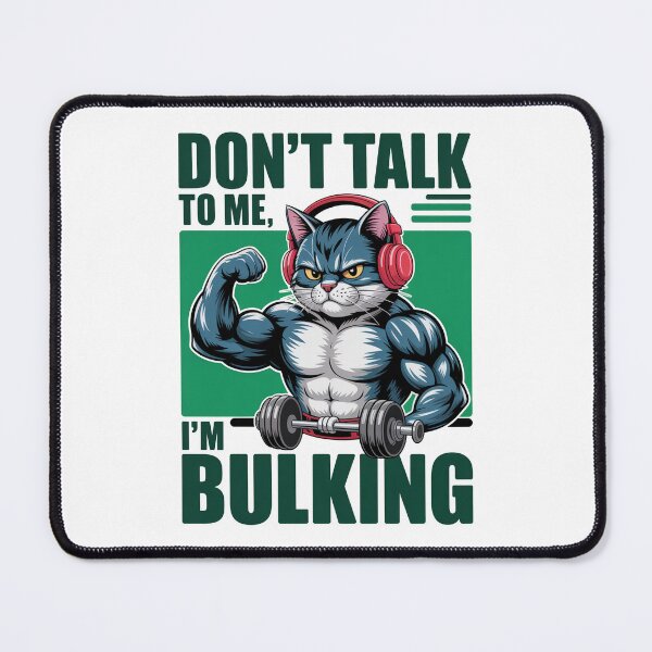 Item preview, Bulking Cat Gym Meme Fitness Humor designed and sold by MonkiFlipp.
