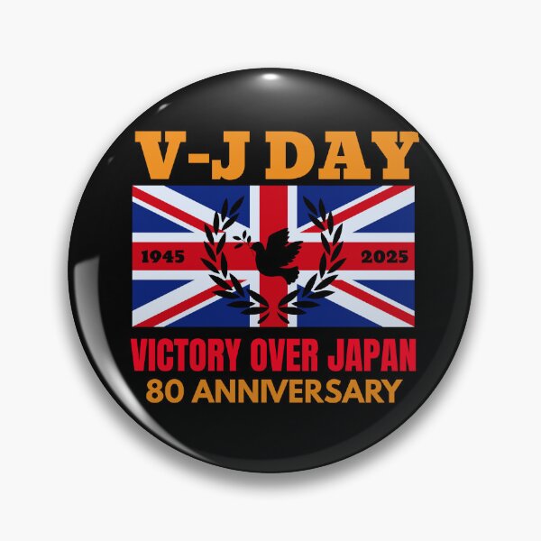 Item preview, VJ day 80th anniversary 2025 V  J Day British Flag designed and sold by Minimalismat.
