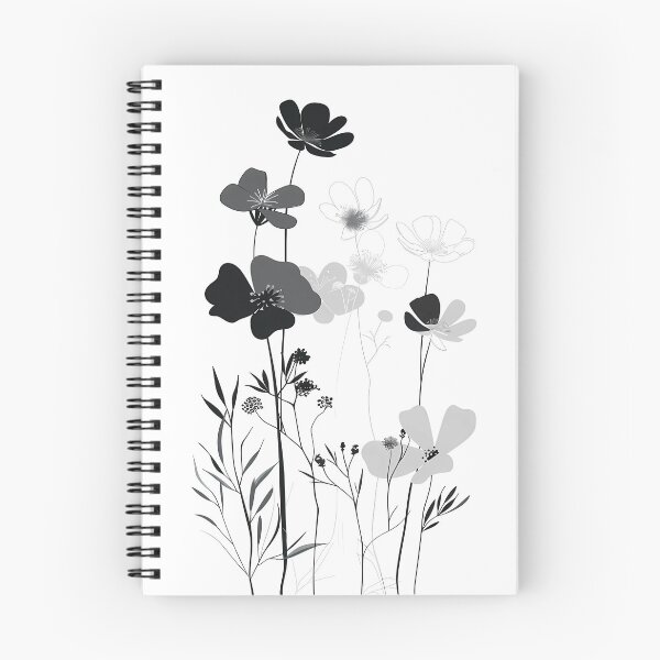 Item preview, Black gray floral art designed and sold by haroulita.