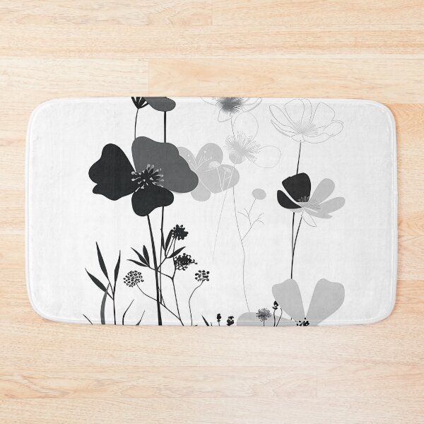 Item preview, Black gray floral art designed and sold by haroulita.