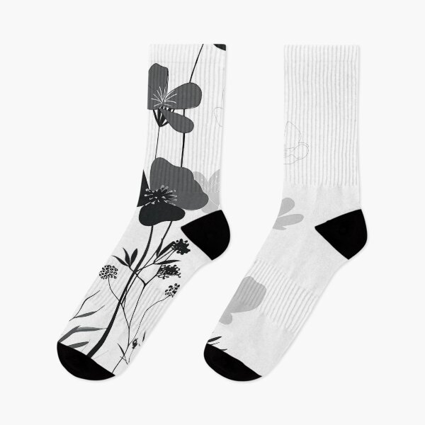 Item preview, Black gray floral art designed and sold by haroulita.