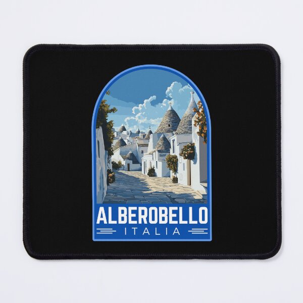 Item preview, Alberobello in Bari, Italy Vintage Travel Art Emblem designed and sold by MaateoDesign.
