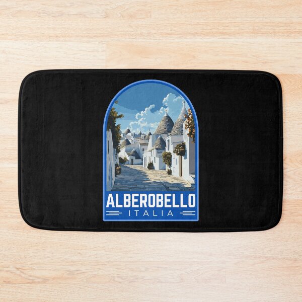 Item preview, Alberobello in Bari, Italy Vintage Travel Art Emblem designed and sold by MaateoDesign.