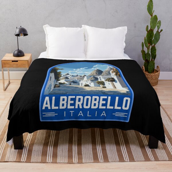 Item preview, Alberobello in Bari, Italy Vintage Travel Art Emblem designed and sold by MaateoDesign.