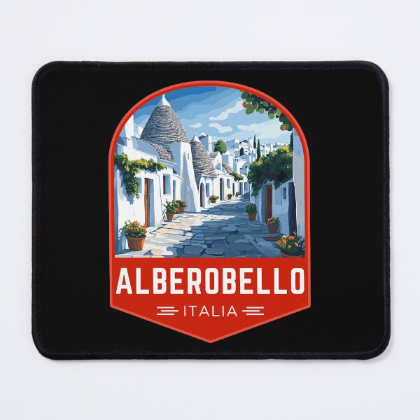 Item preview, Alberobello in Bari, Italy Vintage Travel Art Badge designed and sold by MaateoDesign.