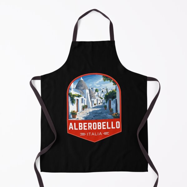 Item preview, Alberobello in Bari, Italy Vintage Travel Art Badge designed and sold by MaateoDesign.