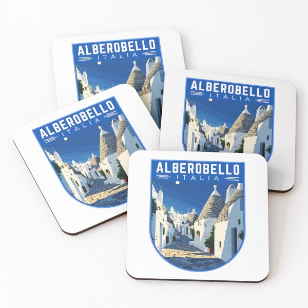 Item preview, Alberobello in Bari, Italy Vintage Travel Art Badge designed and sold by MaateoDesign.
