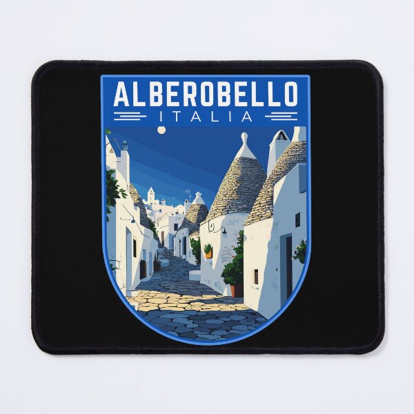 Item preview, Alberobello in Bari, Italy Vintage Travel Art Badge designed and sold by MaateoDesign.