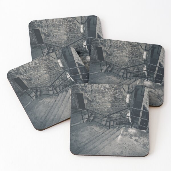 Item preview, Timeless Stone Alley with Worn Staircase in Moody Light designed and sold by Ellaire.