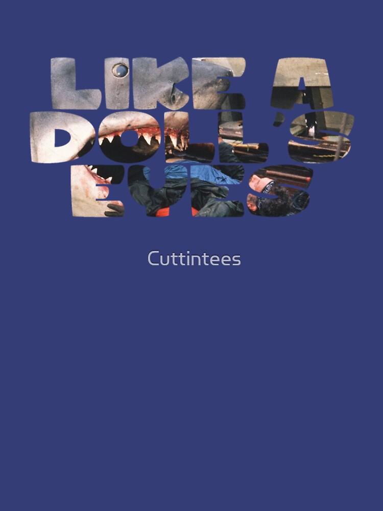 "Jaws Quint “Like a Doll’s Eyes” Bruce the Shark" Zipped Hoodie by