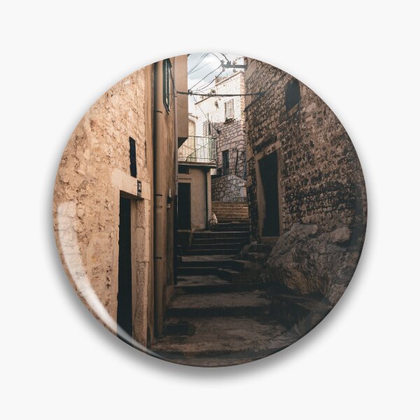 Item preview, Winding Stone Alleyway Under Warm Light – Vintage European Mood designed and sold by Ellaire.