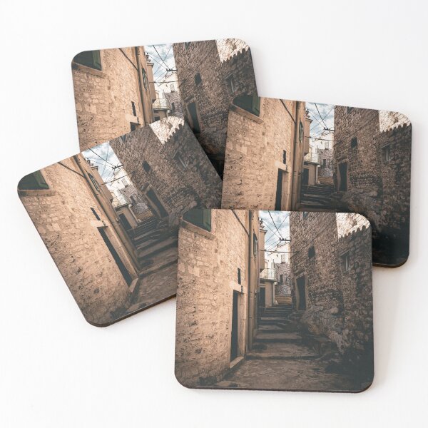 Item preview, Winding Stone Alleyway Under Warm Light – Vintage European Mood designed and sold by Ellaire.