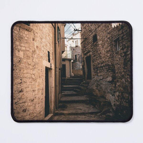 Item preview, Winding Stone Alleyway Under Warm Light – Vintage European Mood designed and sold by Ellaire.