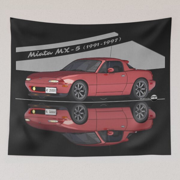 Item preview, Miata - MX-5 NA 1991-1997 (Classic Red) - Small Car, Big Smile designed and sold by Azaziel.