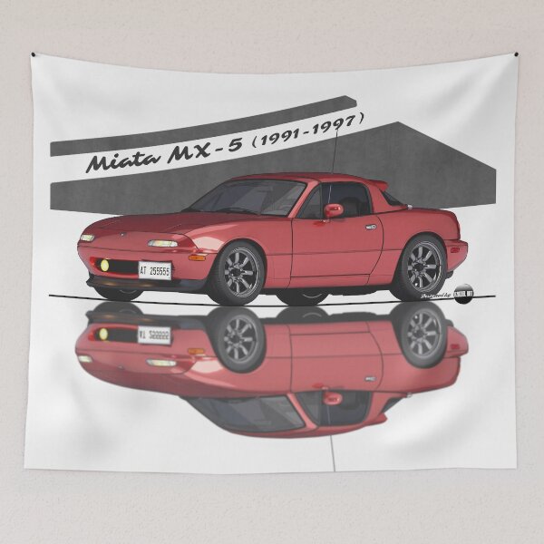 Item preview, Miata - MX-5 NA 1991-1997 (Classic Red) - Small Car, Big Smile designed and sold by Azaziel.