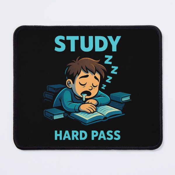 Item preview, Study Hard Pass Funny Sleepy Student designed and sold by Taans-Creation.