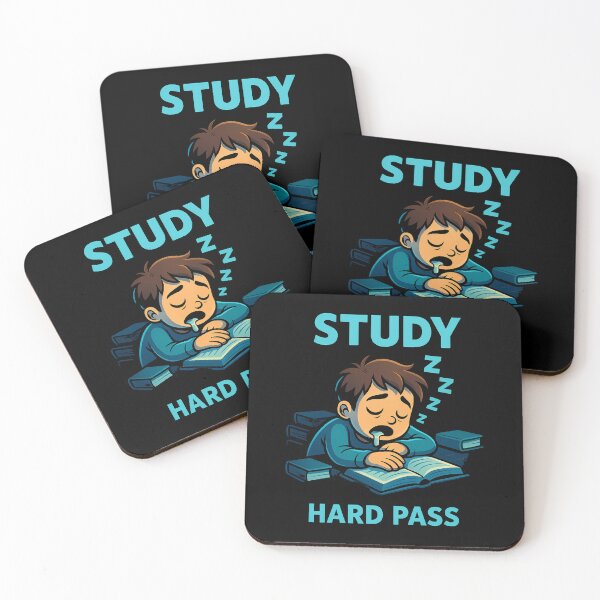 Item preview, Study Hard Pass Funny Sleepy Student designed and sold by Taans-Creation.
