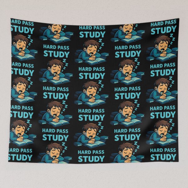 Item preview, Study Hard Pass Funny Sleepy Student designed and sold by Taans-Creation.