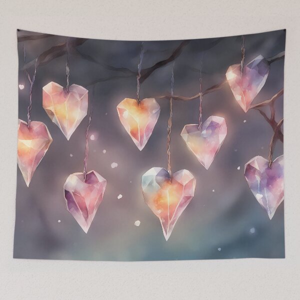 Item preview, Glowing Crystal Hearts designed and sold by CalmnessbyChoice.