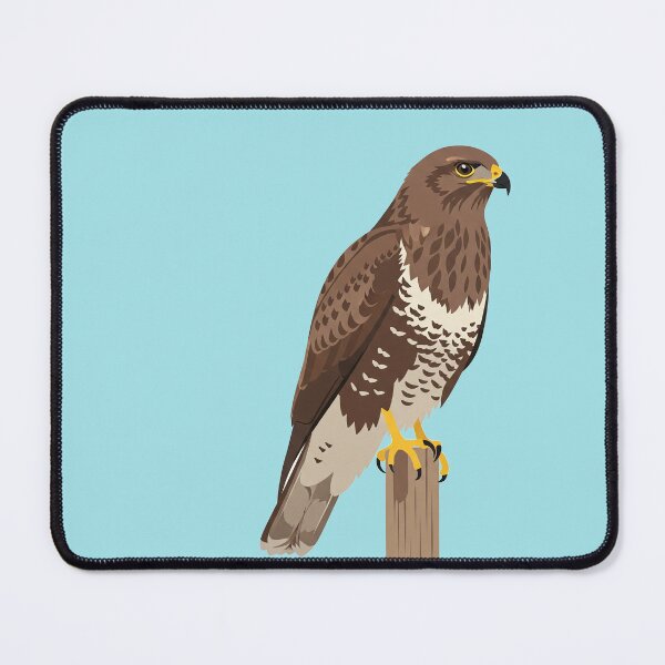 Item preview, The Common Buzzard - Minimalist Perched Bird Art designed and sold by TheArtEngineer.