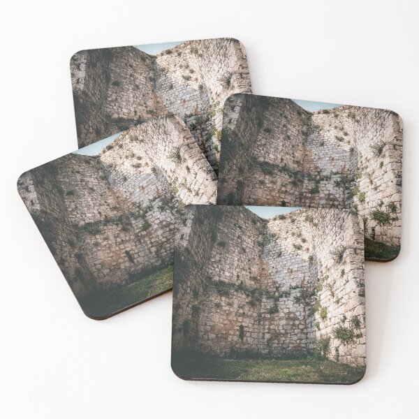Item preview, Sunlit Castle Walls – Ancient Fortress Wall Art designed and sold by Ellaire.